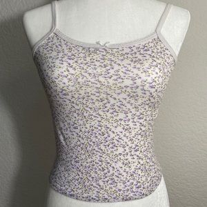 rare brandy melville floral bow belle tank🌸